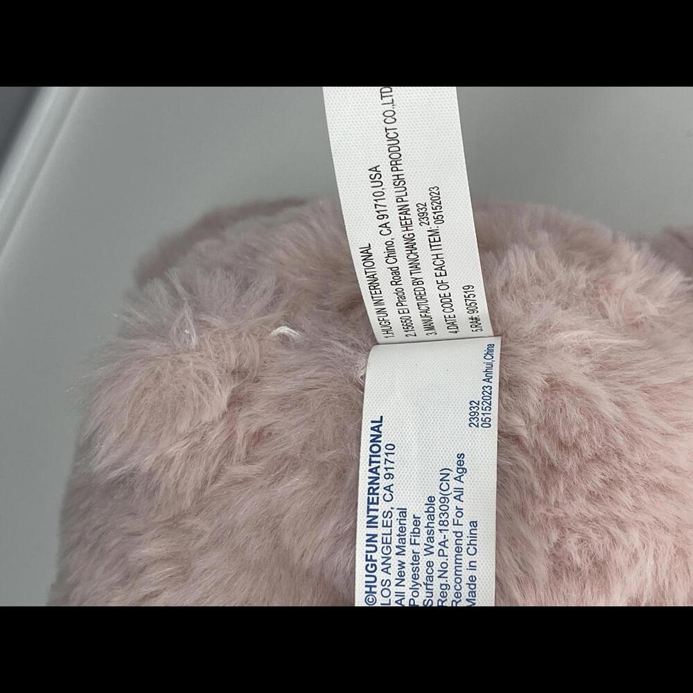 NWT Plush Eco by HugFun Pink Eco Bear Made from Recycled Plastic Bottle HTF* - Picture 8 of 8
